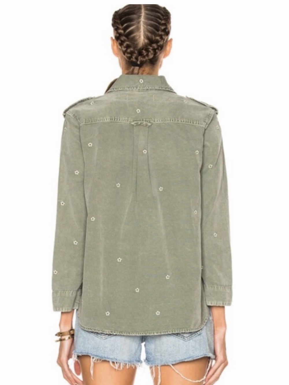 AMO Shirt Surplus Jacket w/ Daisy floral - Picture 2 of 10